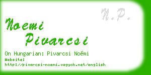 noemi pivarcsi business card